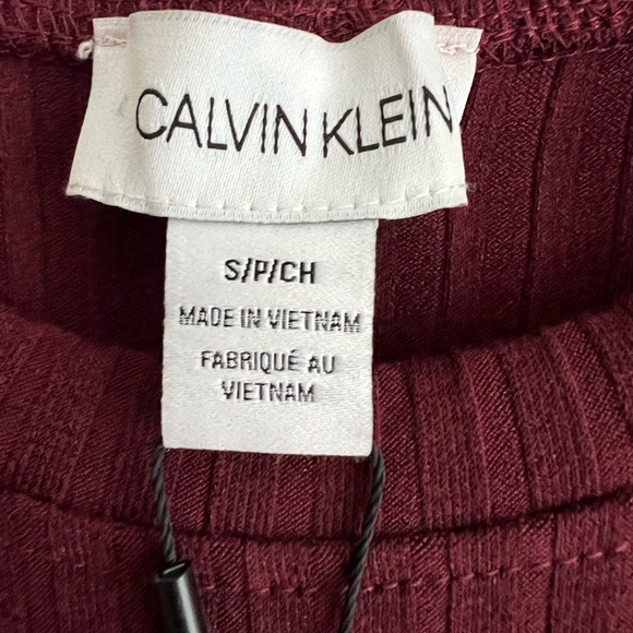 Calvin Klein Burgundy Long Sleeve Dress - Picture 3 of 3